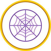 Spider Web Flat Circle Icon vector