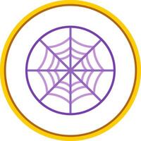 Spider Web Flat Circle Icon vector