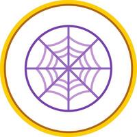 araña web plano circulo icono vector