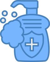 Soap Line Filled Blue Icon vector