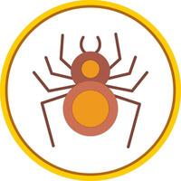 Spider Flat Circle Icon vector