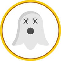 Ghost Flat Circle Icon vector