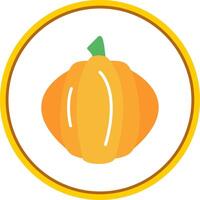 calabaza plano circulo icono vector