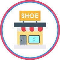 Store Flat Circle Icon vector