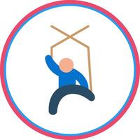 puppet Flat Circle Icon vector