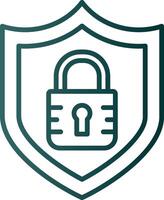 Encrypted Encrypted Line Gradient Icon vector