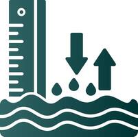 Sea Level Glyph Gradient Icon vector