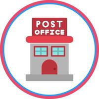 Post Office Flat Circle Icon vector