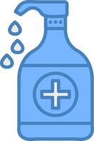 Liquid Line Filled Blue Icon vector