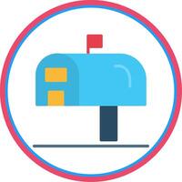 Mailbox Flat Circle Icon vector