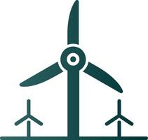 Turbine Energy Glyph Gradient Icon vector