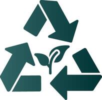 Recycling Glyph Gradient Icon vector