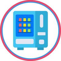 Vending Machine Flat Circle Icon vector