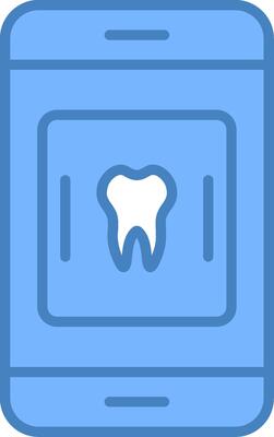 Medical App Line Filled Blue Icon