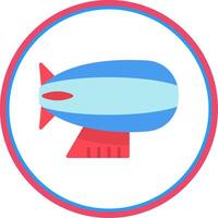 Zeppelin Flat Circle Icon vector