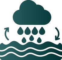 Water Cycle Glyph Gradient Icon vector