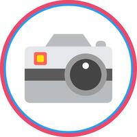 Photography Flat Circle Icon vector