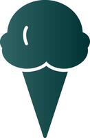 Ice Cream Glyph Gradient Icon vector