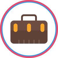 Suitcase Flat Circle Icon vector