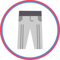 Trousers Flat Circle Icon vector