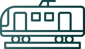 icono de gradiente de línea de tren de alta velocidad vector