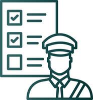 Customs Clearance Line Gradient Icon vector