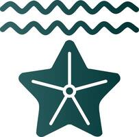 Starfish Glyph Gradient Icon vector