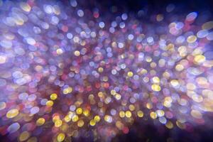 Sparkling Glitter bokeh Background with light. photo