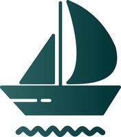 Yacht Glyph Gradient Icon vector