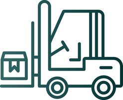 Forklift Line Gradient Icon vector