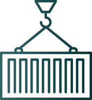 Container Loading Line Gradient Icon vector