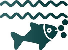 Fish Glyph Gradient Icon vector