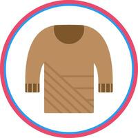 suéter plano circulo icono vector