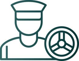 Driver Line Gradient Icon vector