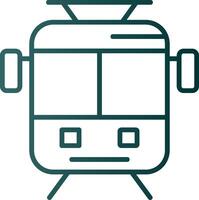 Old Tram Line Gradient Icon vector