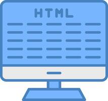 Web Development Line Filled Blue Icon vector