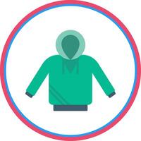 Hoodie Flat Circle Icon vector