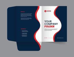 Company Folder and Presentation Folder Layout Template. vector