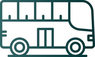 City Bus Line Gradient Icon vector