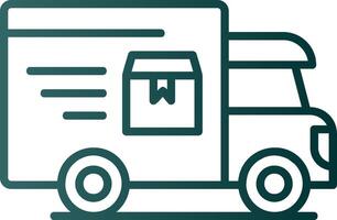 Delivery Service Line Gradient Icon vector