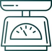 Weighing Line Gradient Icon vector