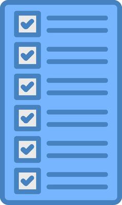 List Line Filled Blue Icon