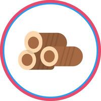 Logs Flat Circle Icon vector