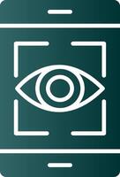 Eye Recognition Glyph Gradient Icon vector