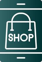 OnGlyph Gradient Shoping Glyph Gradient Icon vector