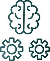 Brain Training Line Gradient Icon vector