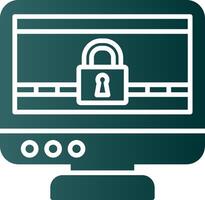 Ransomware Glyph Gradient Icon vector