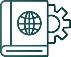 Educational Technology Line Gradient Icon vector
