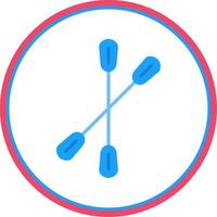 Paddle Flat Circle Icon vector