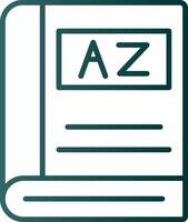 Dictionary Line Gradient Icon vector